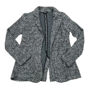 Simply Vera Wang Gray Heather Knit Blazer Jacket S